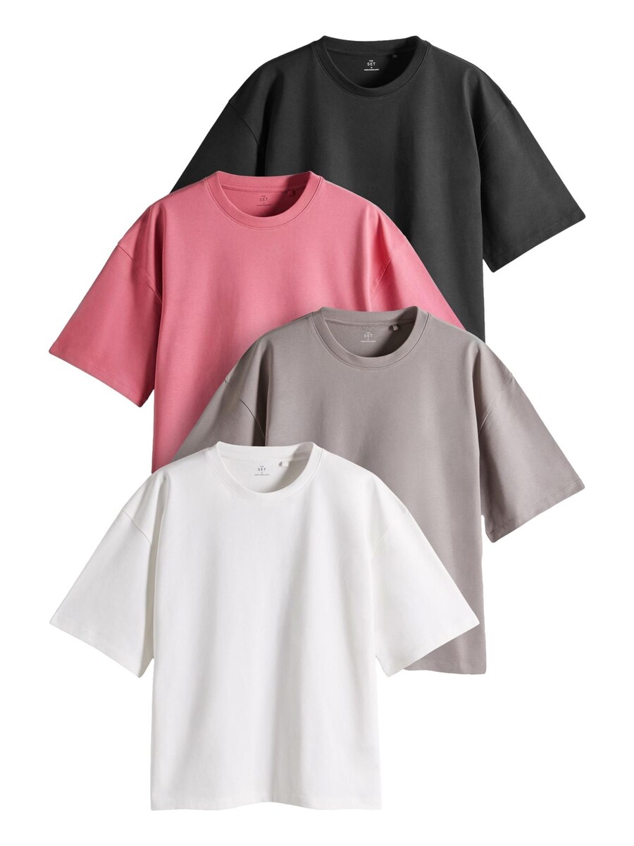 

Рубашка The Set, цвет Grey/Rose/Black/White