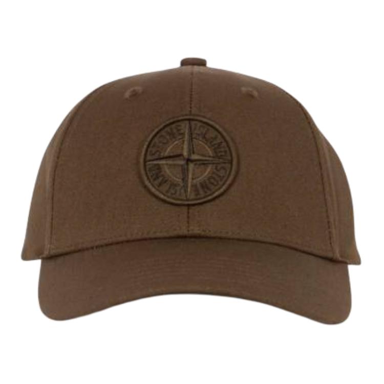 

STONE ISLAND Бейсболка с вышитым логотипом, Brown