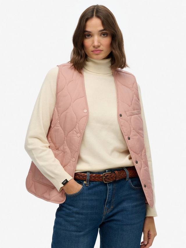 

Утепленный легкий жилет-безрукавка Superdry, Vintage Blush