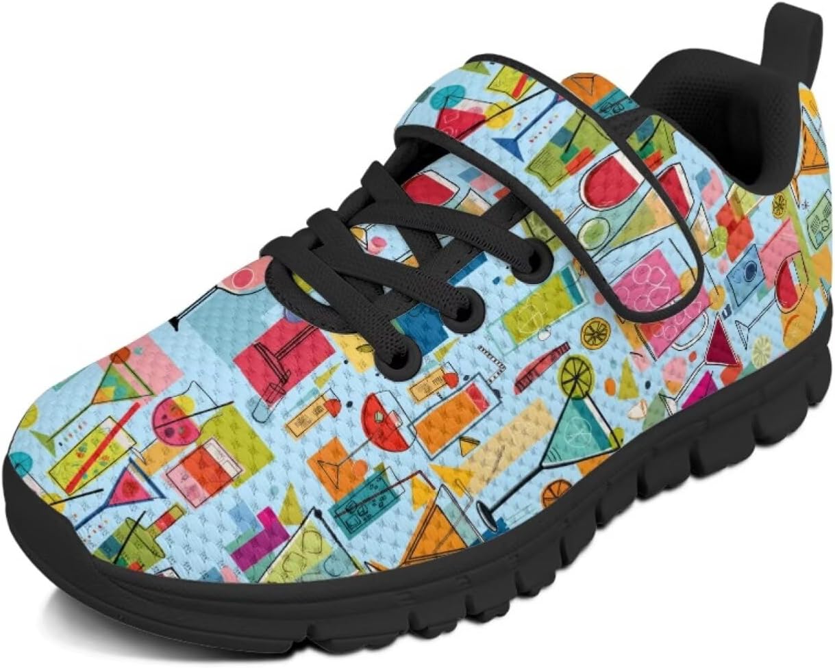 

Детские кроссовки Skull Books на Хэллоуин, пробные беговые кроссовки для мальчиков и девочек, школьные кроссовки, противоскользящие, легкие, спортивные, для тенниса и ходьбы Pointodoor, Summer Drinks