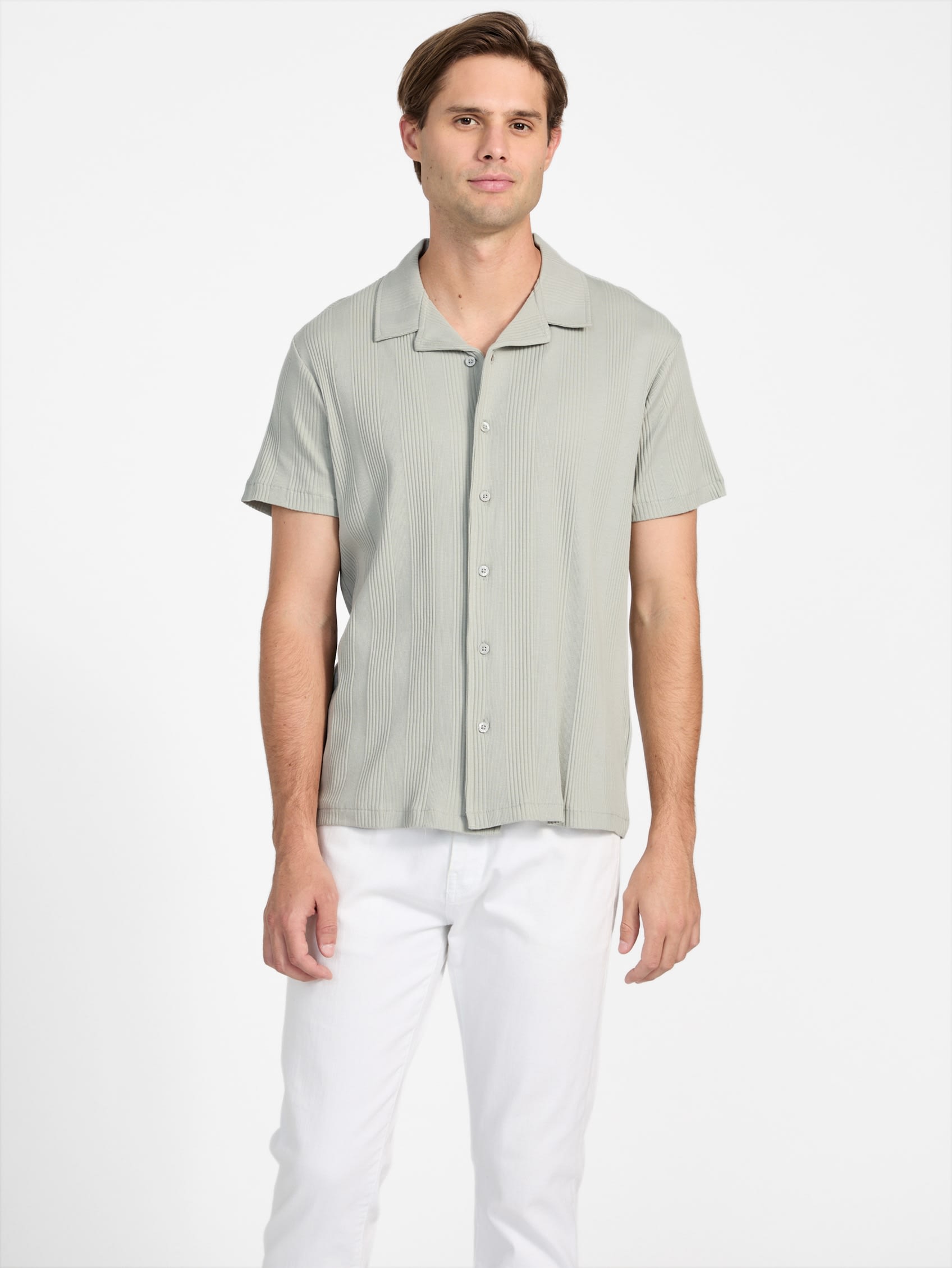 

Рубашка с коротким рукавом Diego Guess Factory, цвет calm green