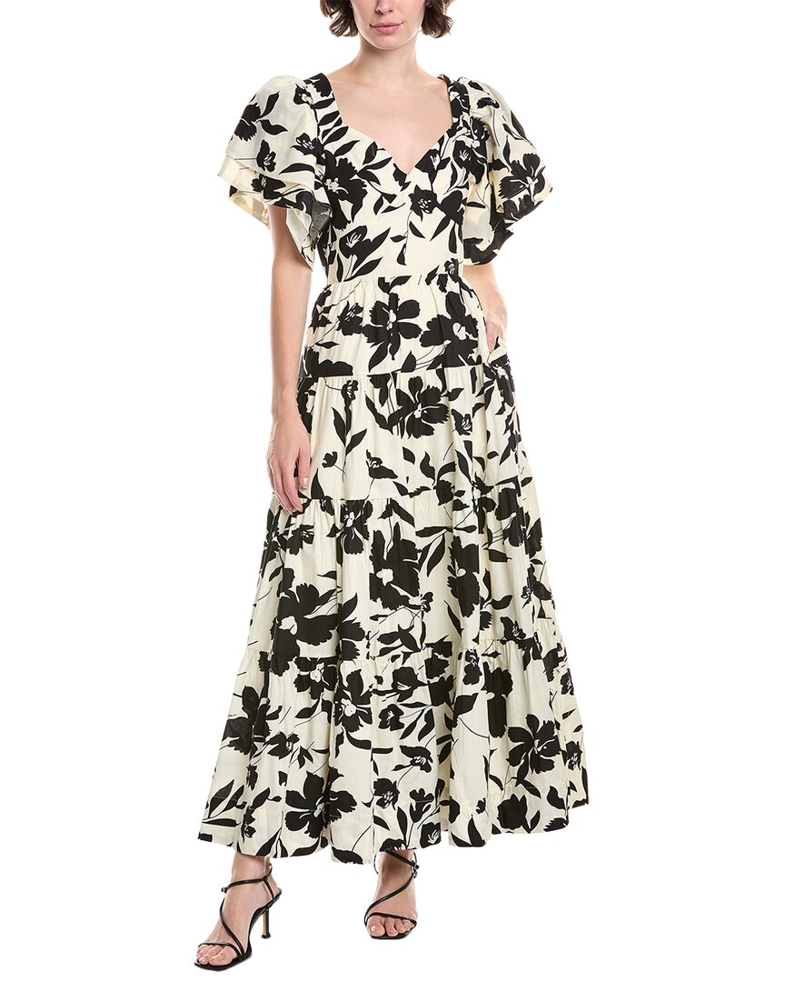 

Бесконечная роза платье макси с эффектным принтом Endless rose, белый