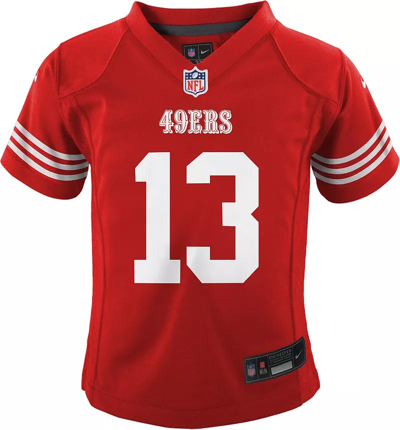 Красная игровая майка Nike Little Kids San Francisco 49ers Brock Purdy #13 — фото 3