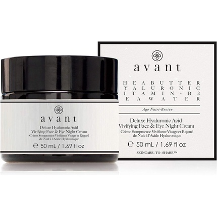 

Ночной крем против старения для лица и глаз Deluxe Hyaluronic Acid Vivifying Night Cream 50 мл Avant