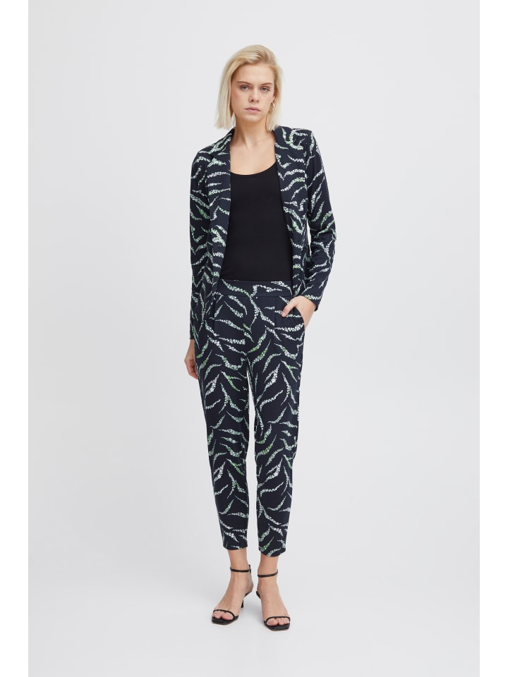 

ICHI Повседневные брюки IHKATE стандартного кроя в расцветке Total Eclipse Zebra Flower aop