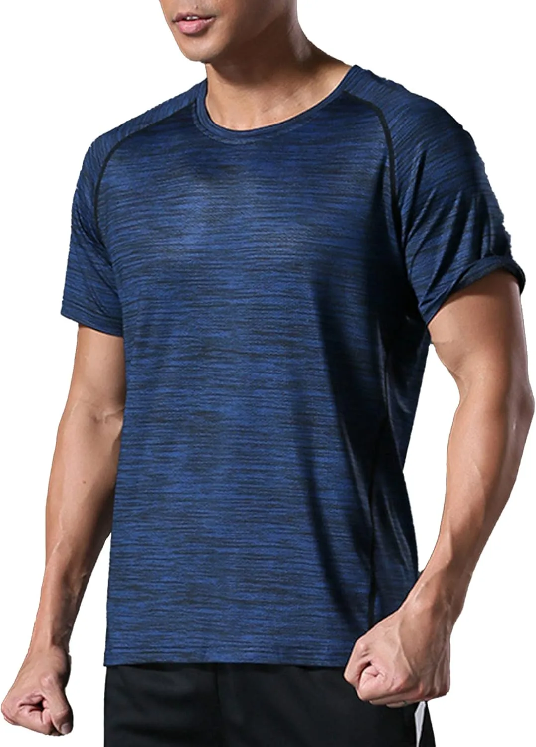 

Kaerm мужская футболка Quick Dry с коротким рукавом, дышащая, для бега и тренировок