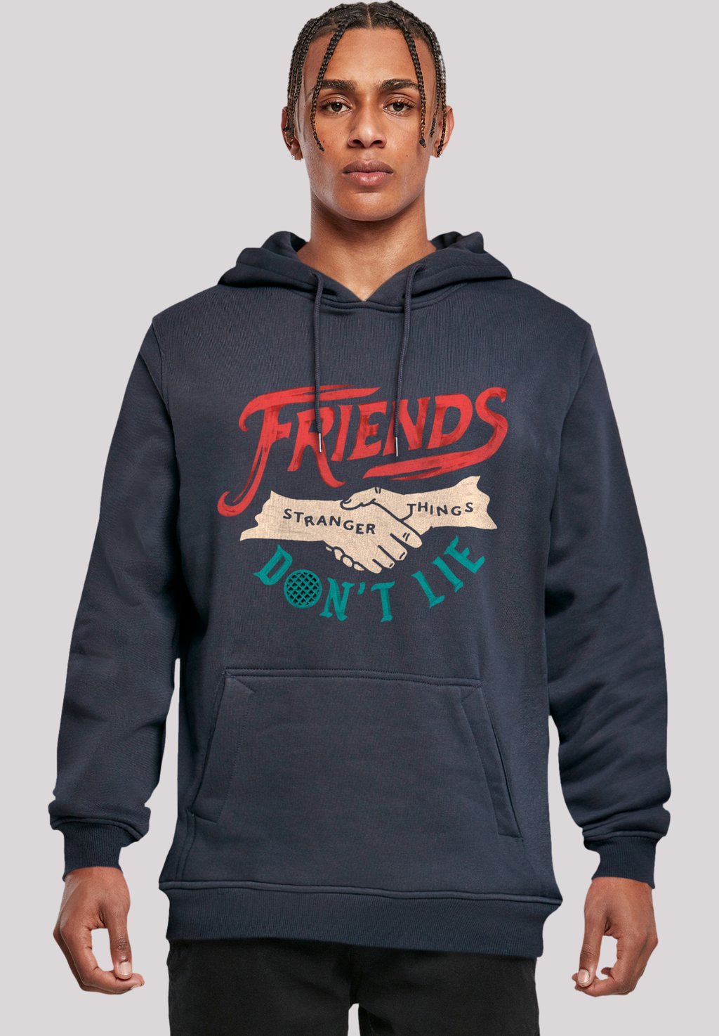 

Толстовка STRANGER THINGS FRIENDS DONT LIE HANDS NETFLIX TV SERIES - Hoodie F4NT4STIC, темно-синий