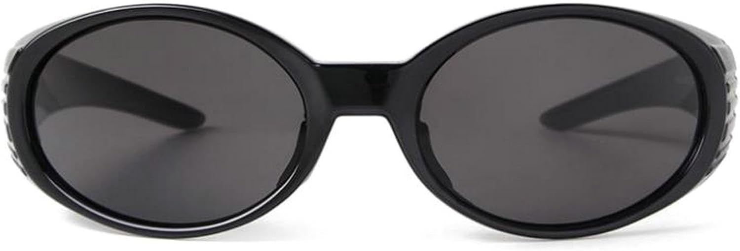 

Женские панк-спортивные солнцезащитные очки 2025 года, роскошный дизайн в стиле Y2K, винтажные овальные солнцезащитные очки для женщин, обтекаемые солнцезащитные очки-маски mincl, Black