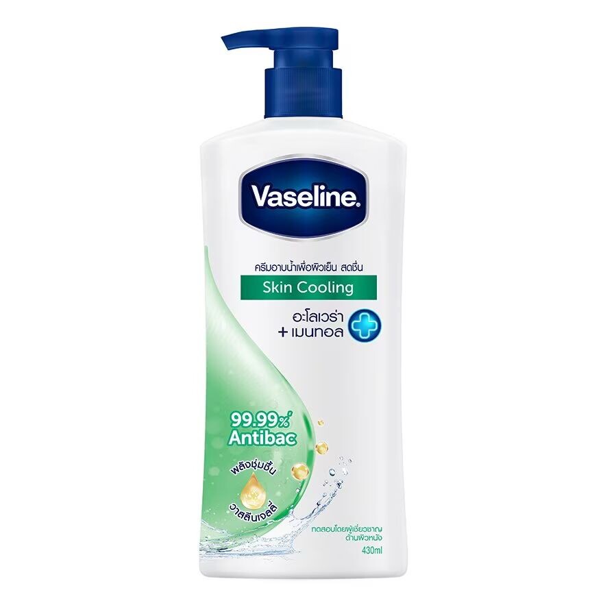 

Vaseline Healthy Plus Гель для душа, охлаждающий кожу, 430 мл. ครีมอาบน้ำ, Green
