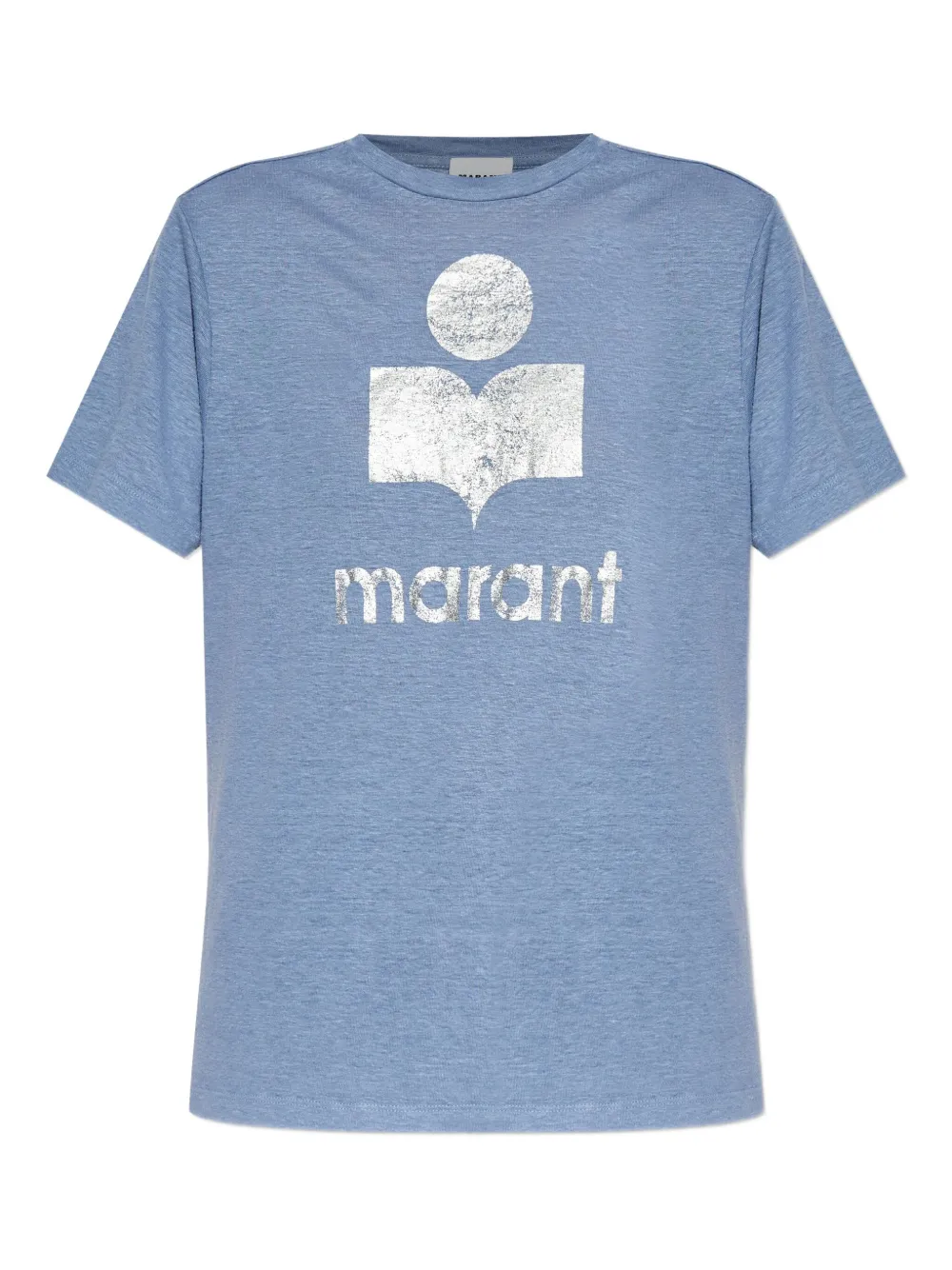 

Льняная футболка с логотипом MARANT ÉTOILE, синий