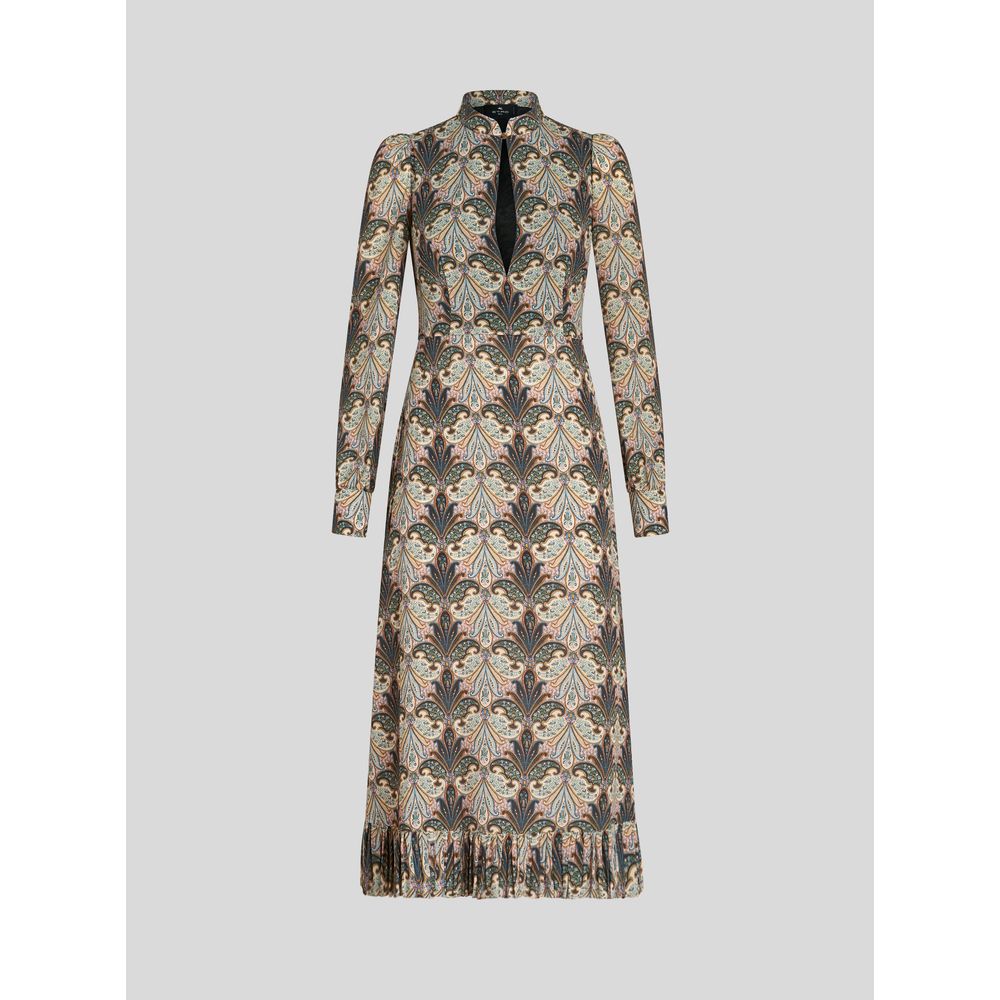 

ПЛАТЬЕ ИЗ САБЛЕ С УЗОРОМ ПЕЙСЛИ ETRO, черный
