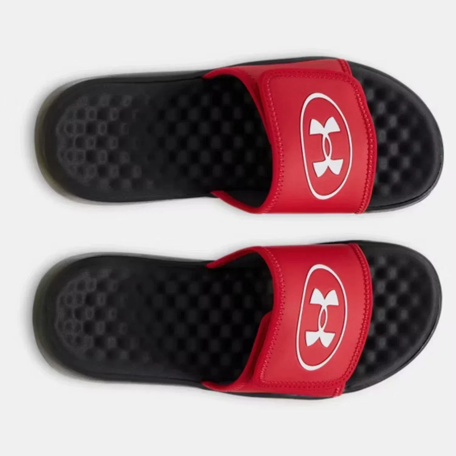 Мужские сандалии Under Armour Ignite Pro 8 6000337-600, красные, без шнурков, модель JAX970 — фото 4