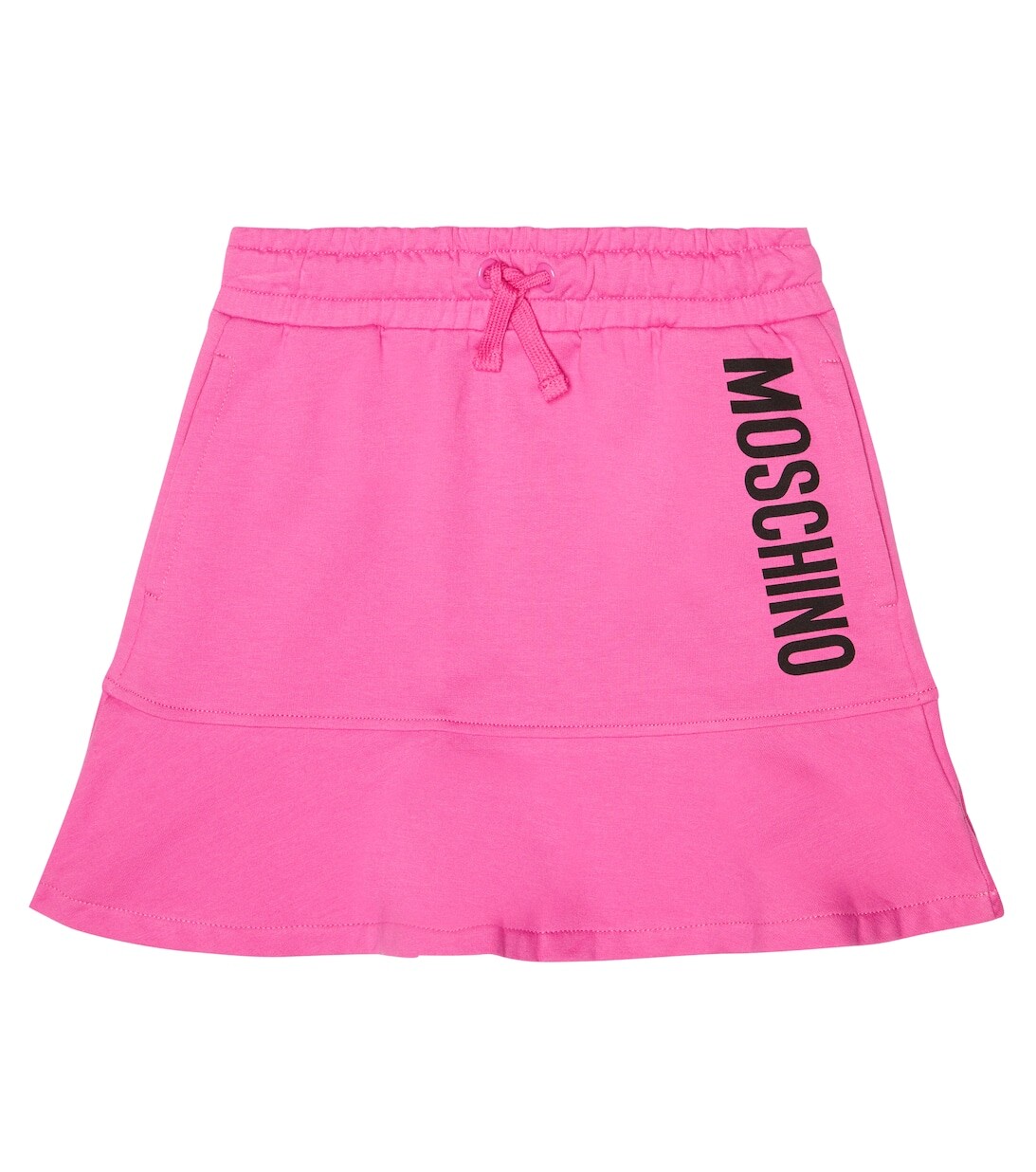 

Юбка из смесового хлопка с логотипом Moschino, розовый
