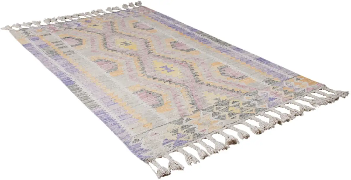

Шерстяной ковер TOM TAILOR HOME "Vintage Classic Kilim", прямоугольный, чистая шерсть, ручная работа, с бахромой, стиль бохо 160х230 см, цвет flieder