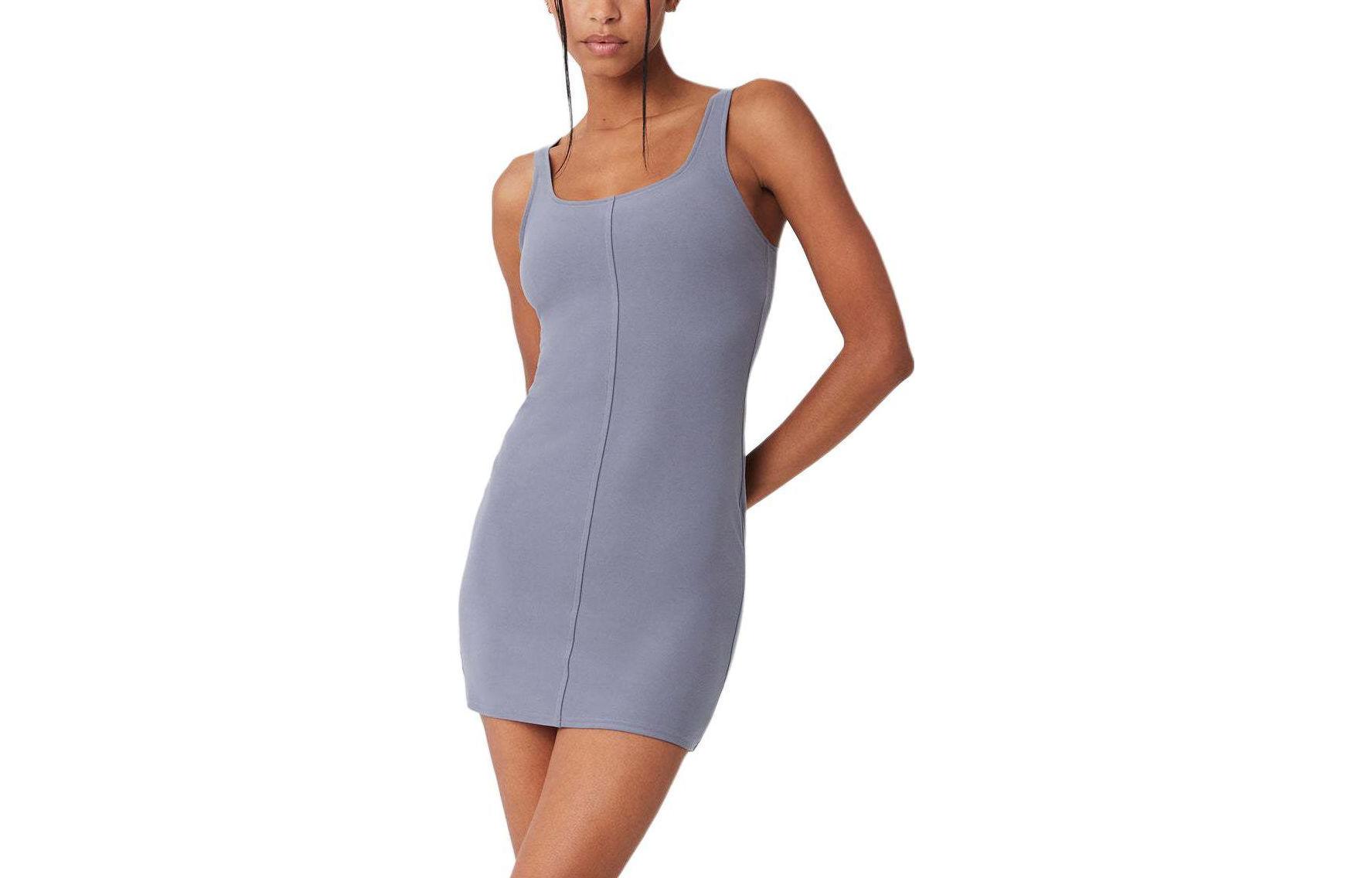 

Платье-комбинация женское с круглым вырезом средней длины Alo Yoga, mist/fog