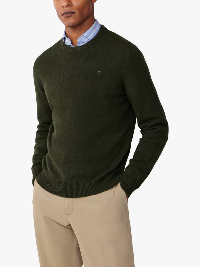 

Свитер с круглым вырезом из кашемира Hackett London, Hunter Green