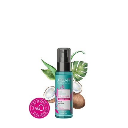 URBAN Care Pure Coconut & Aloe Vera Специальная защитная сыворотка для ухода за окрашенными волосами, 75 мл — веганская — фото 3