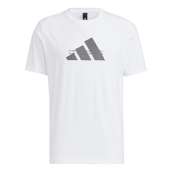 

Футболка adidas Alphabet Large Logo Printing Round Neck Short Sleeve White, мультиколор