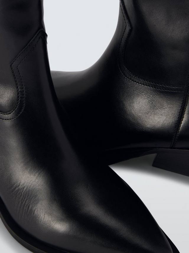 Ковбойские кожаные ботинки до колена Tailor Austin John Lewis, Black — фото 4
