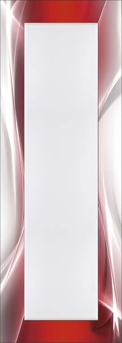 

Декоративное зеркало Artland "Creative Element Red", (1 шт.), настенное зеркало, зеркало в полный рост в раме с мотивом, зеркало для прихожей 50,4х140,4 см, красный
