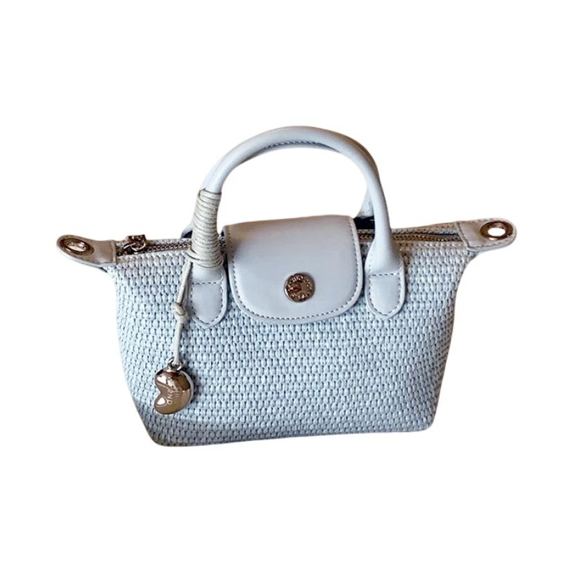 

PAYOT Плетёная соломенная сумка через плечо, Light Blue