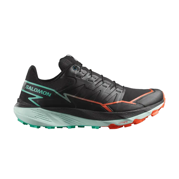 

Кроссовки Salomon Thundercross Black Green Cherry Tomato, черный