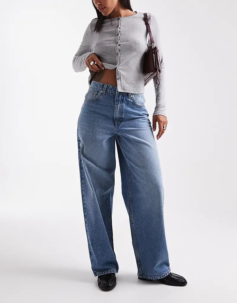 

Мешковатые джинсы Miss Selfridge в средне-синем цвете