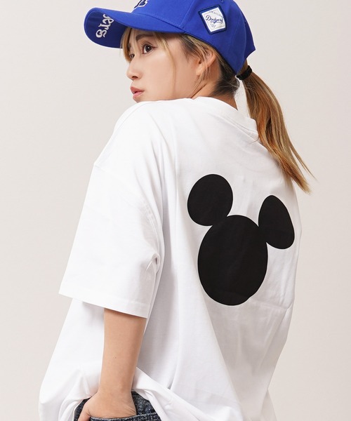 

Футболка с принтом Микки Мауса, оверсайз Disney, кремовый