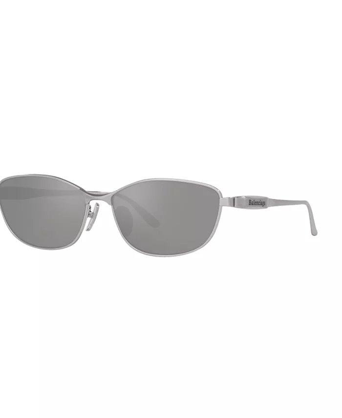 

Унисекс маленькие солнцезащитные очки, BB0357SA 6E000352 Balenciaga, серебряный