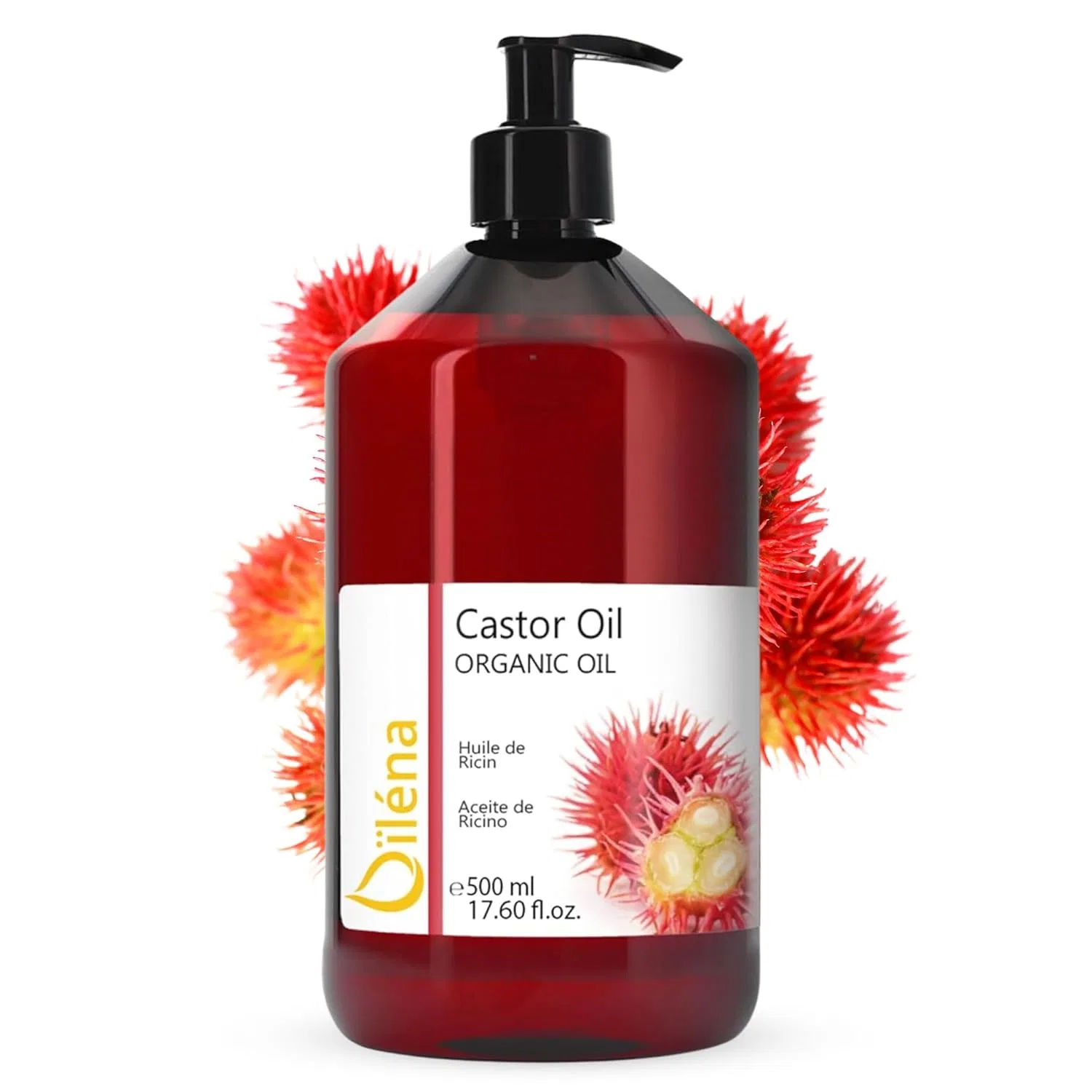 Масло для бороды и ухода за кожей Pure Cold Pressed Castor Oil 500 мл Oïléna