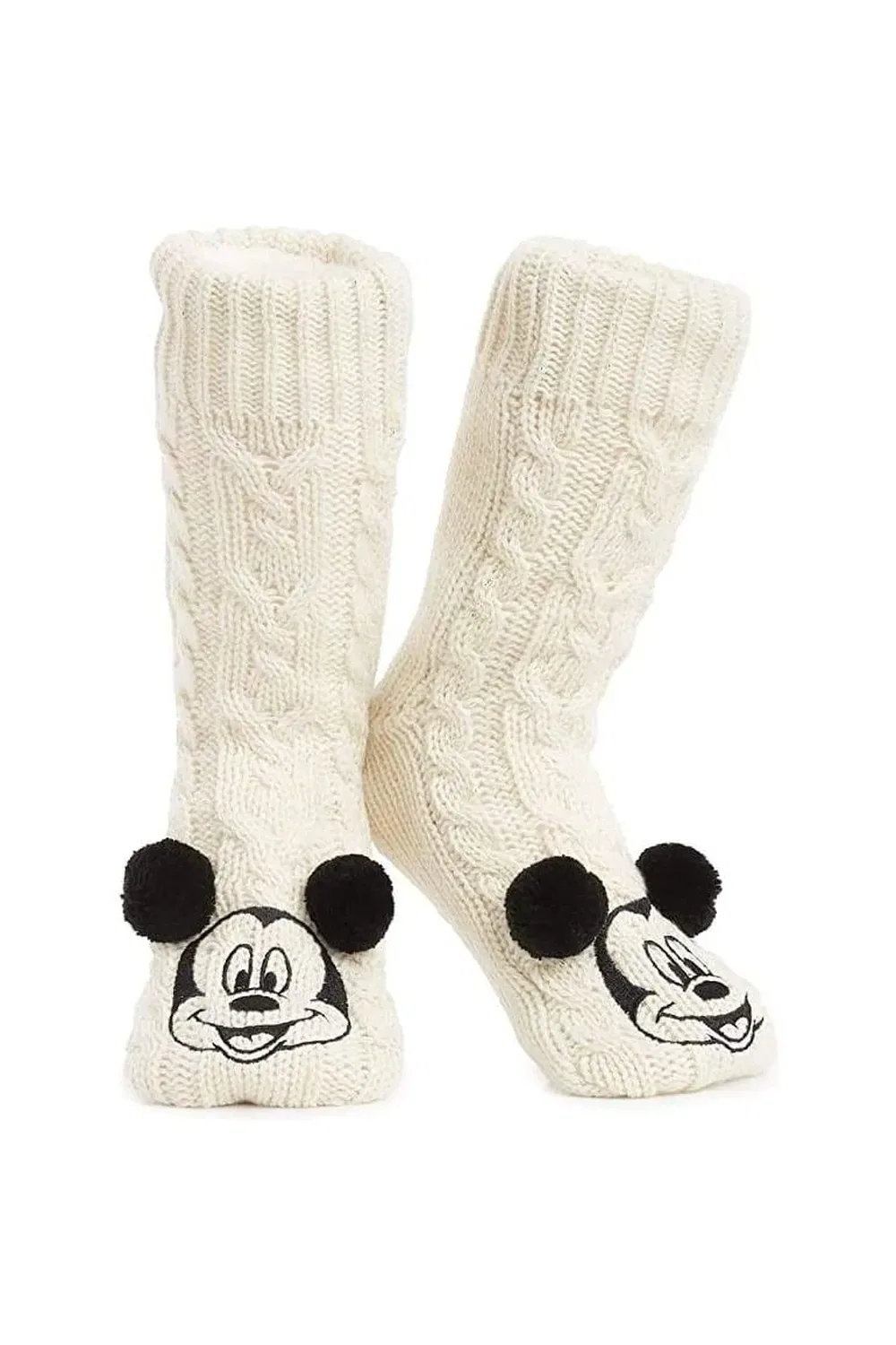 Носки-тапочки Mickey Mouse флисовые Disney, слоновая кость — фото 2