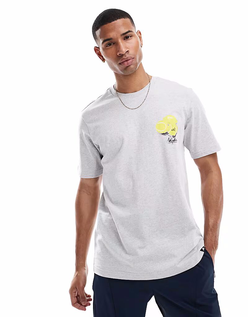 

Adidas Sportswear - Футболка серого цвета с лимонным мотивом Adidas Performance
