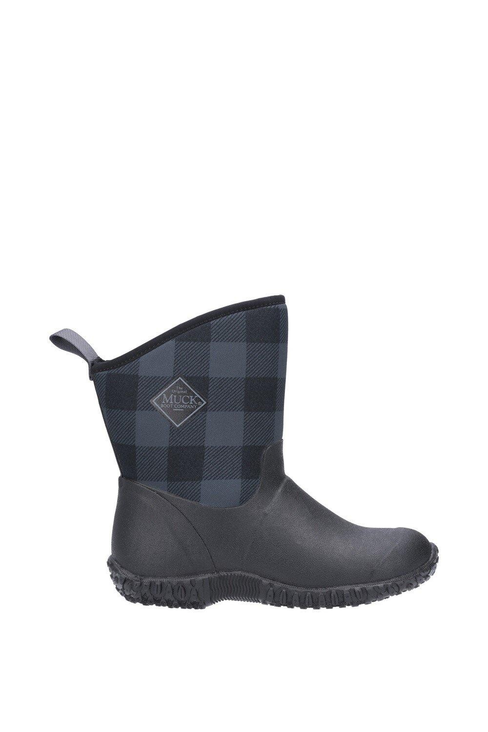 Женские резиновые сапоги Muck Boots Muckster II Mid короткие с логотипом, черный — фото 4