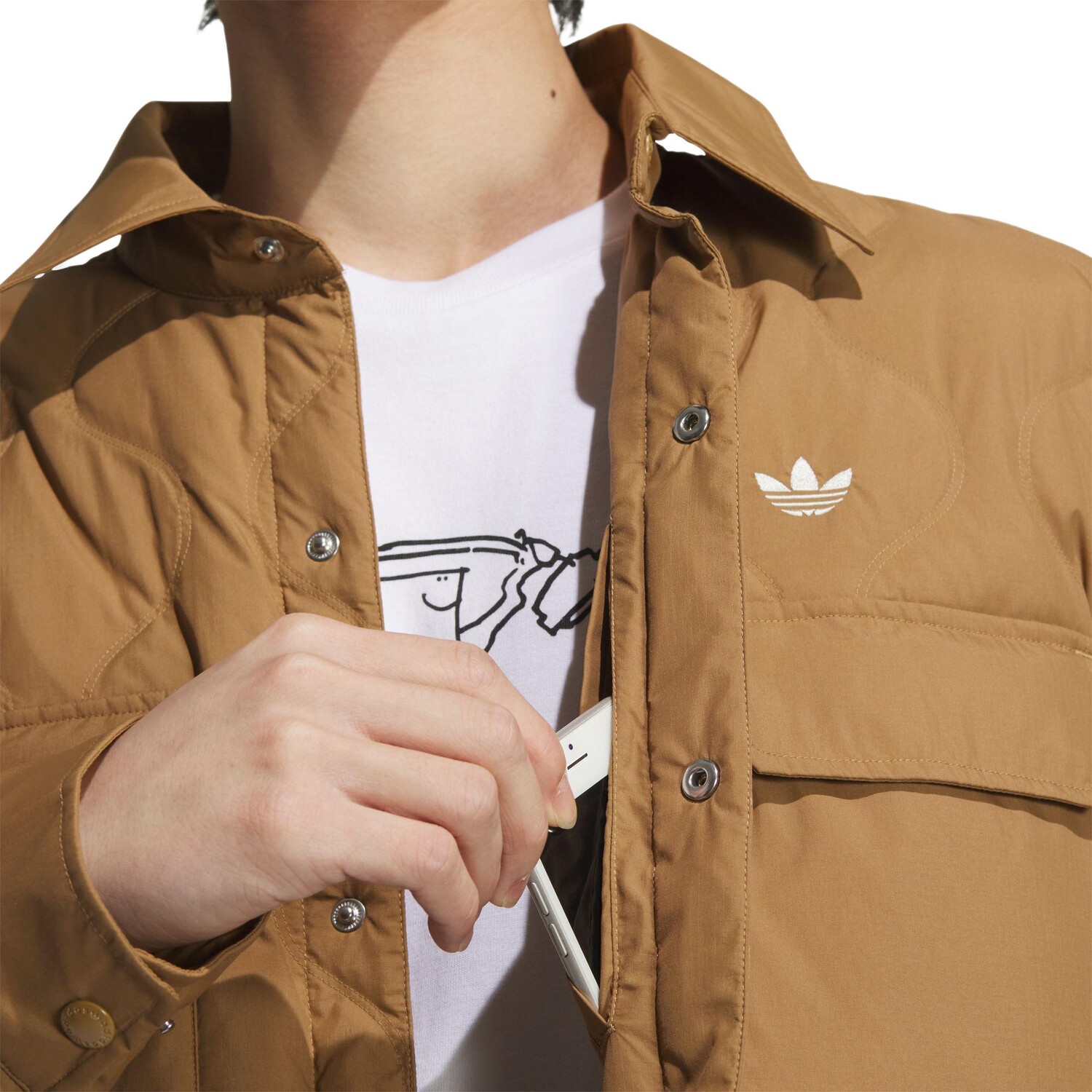 Стеганая куртка мужская Desert Brown Adidas Originals, коричневый — фото 3