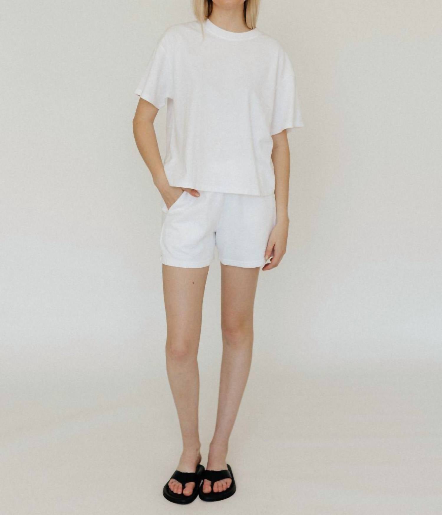 

Шорты-свитшоты Shayne белого цвета XIRENA