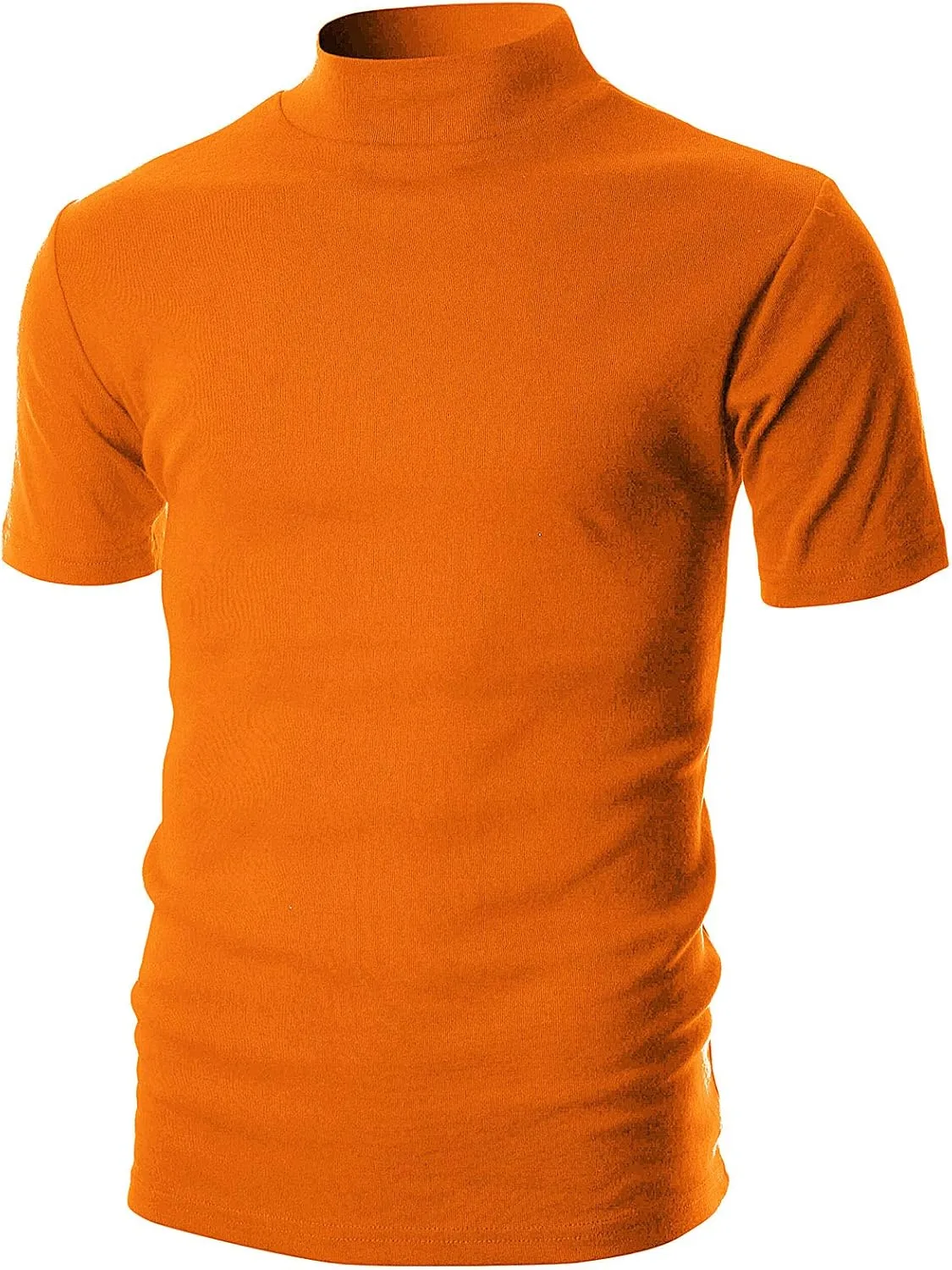 

Ohoo мужская футболка с коротким рукавом и воротником-стойкой, облегающая, легкая