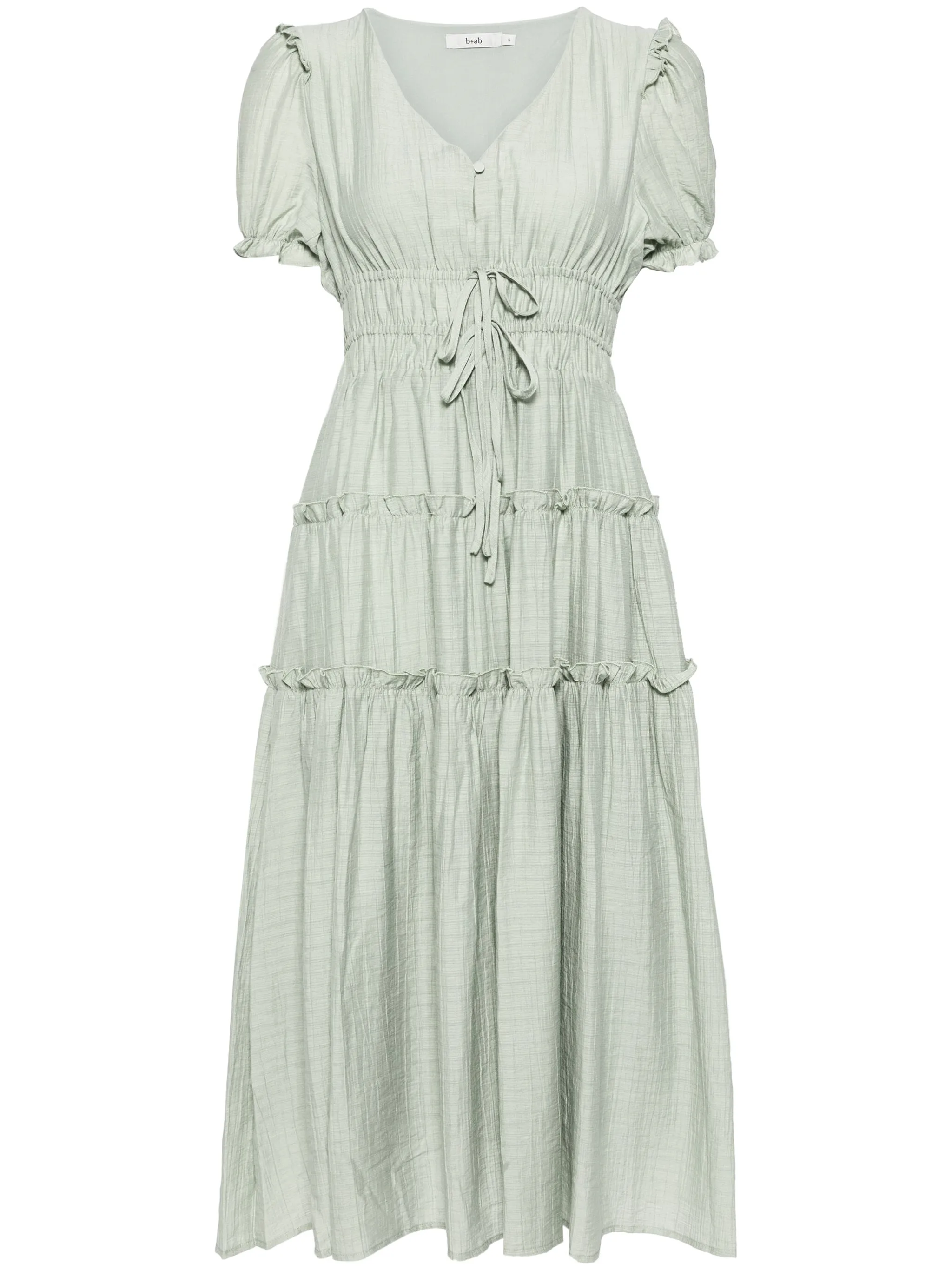 

Ярусное платье миди из рипстопа B+Ab, зеленый