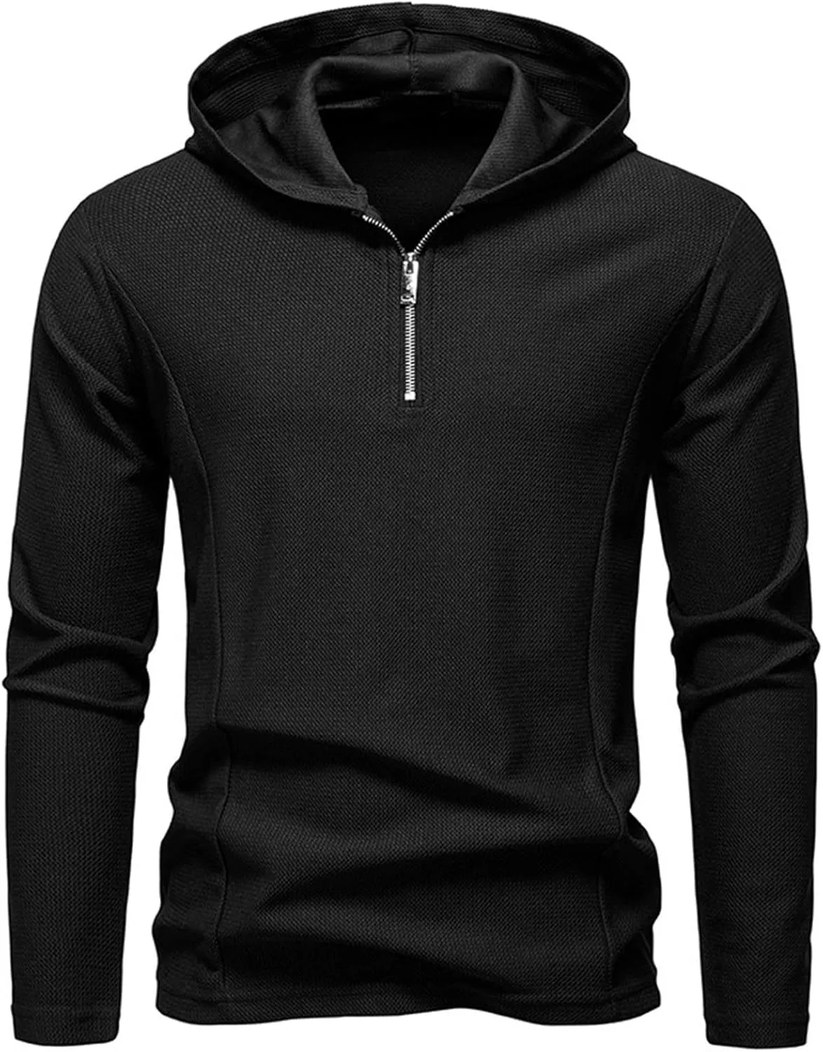 

Мужской худи с четвертью молнии длинный рукав вязаный пуловер легкий