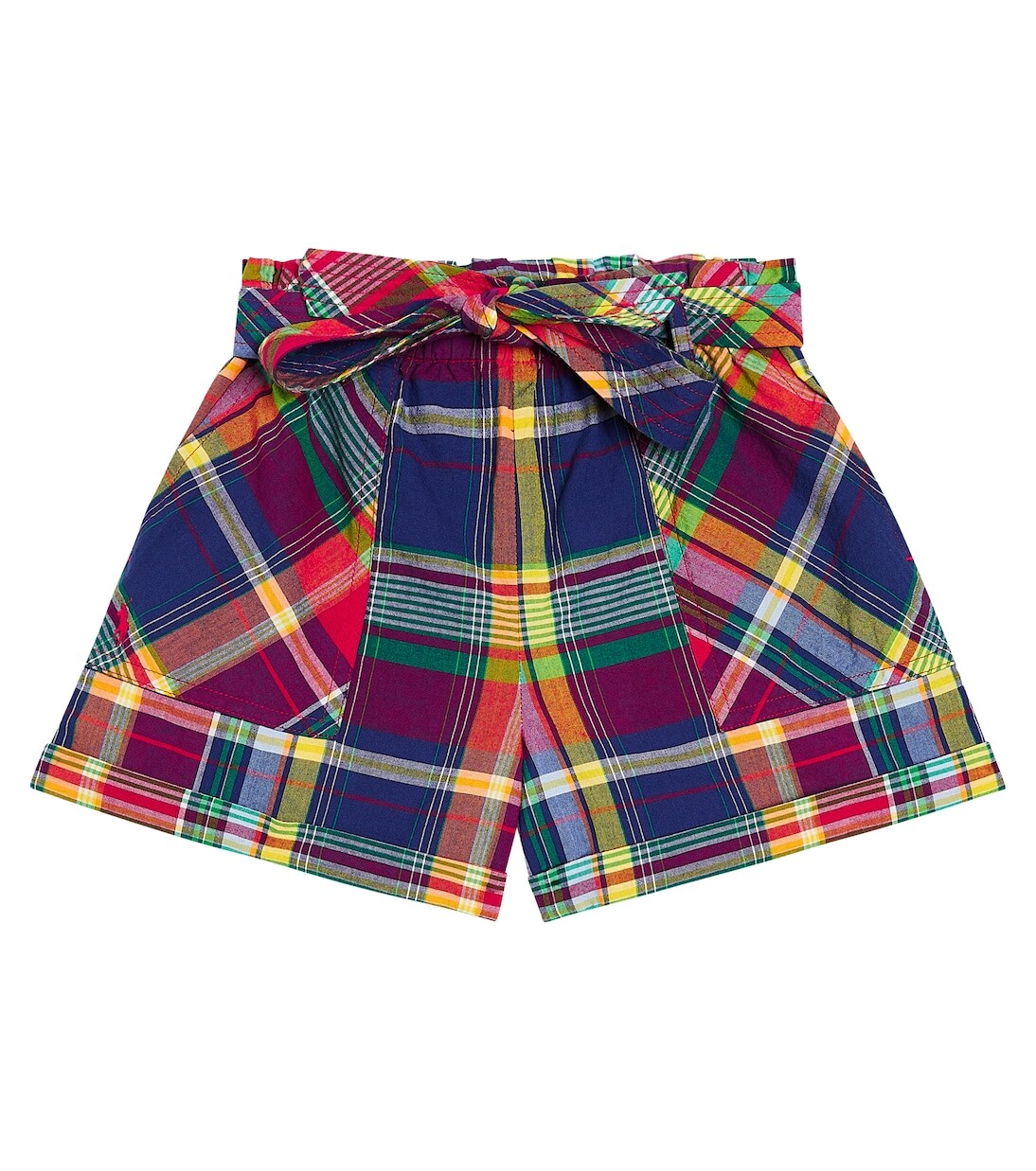 

Клетчатые хлопковые шорты Polo Ralph Lauren Kids, мультиколор