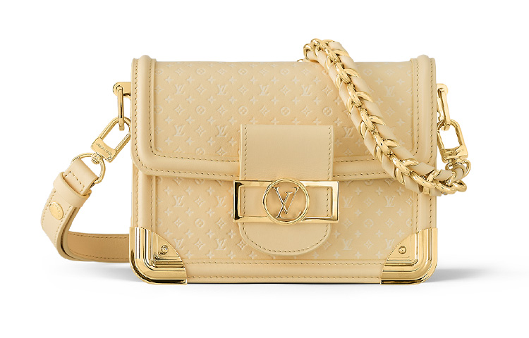 

LOUIS VUITTON Сумка женская мини кроссбоди через плечо Dauphine Cow Leather Daphne желтая