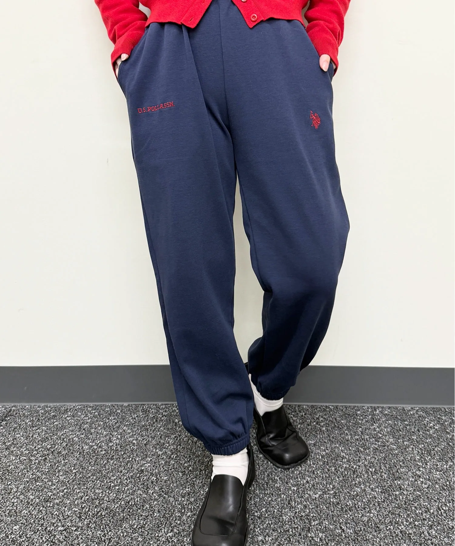 Спортивные брюки-поло с двусторонним логотипом US POLO ASSN./One-Point Logo U.S. Polo Assn., NVY