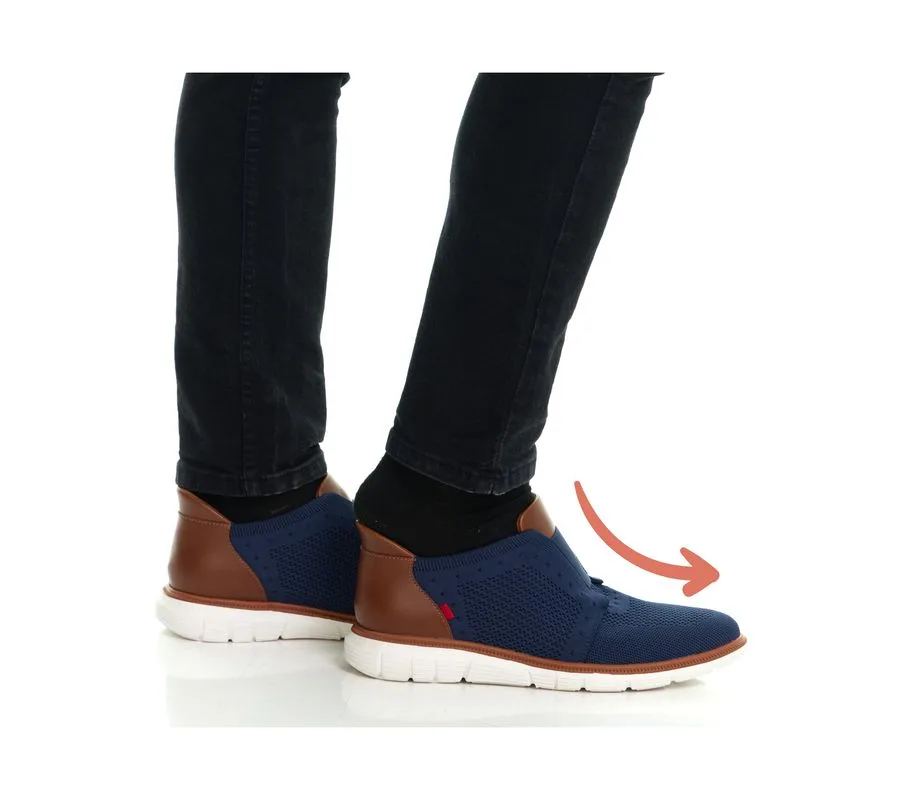 Мужские легкие сетчатые оксфорды South Street с технологией Hands-Free Slip On Marc Joseph New York, темно-синий — фото 3