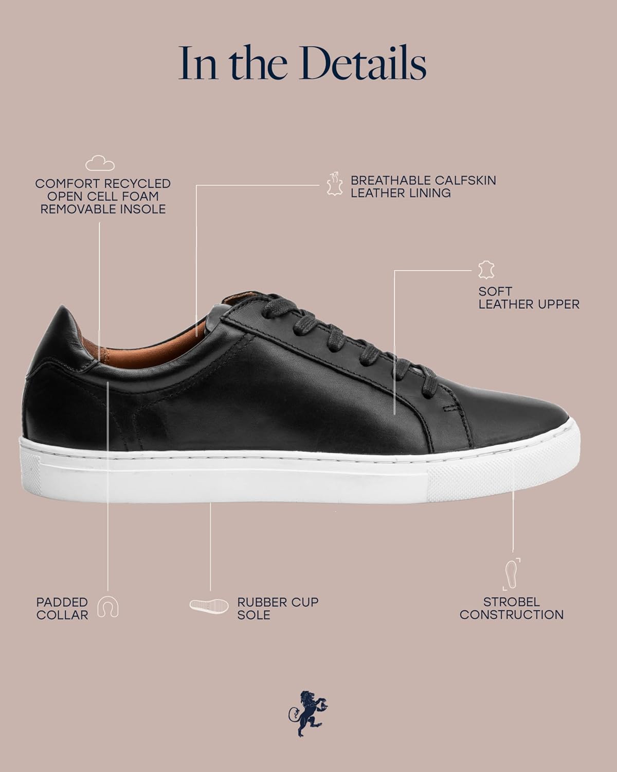 Мужские кроссовки Dunross & Sons. Модные кроссовки. Мужские повседневные туфли на шнуровке или без. Удобные кожаные туфли, черно-белый — фото 3