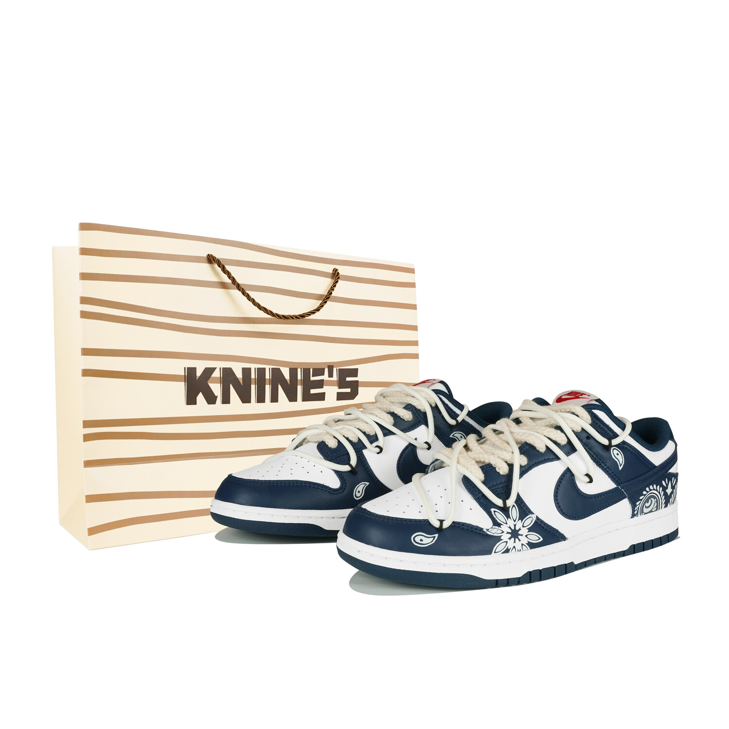 

Кроссовки Nike Dunk Skateboarding Shoes Men Low-top White/Blue, темно-синий