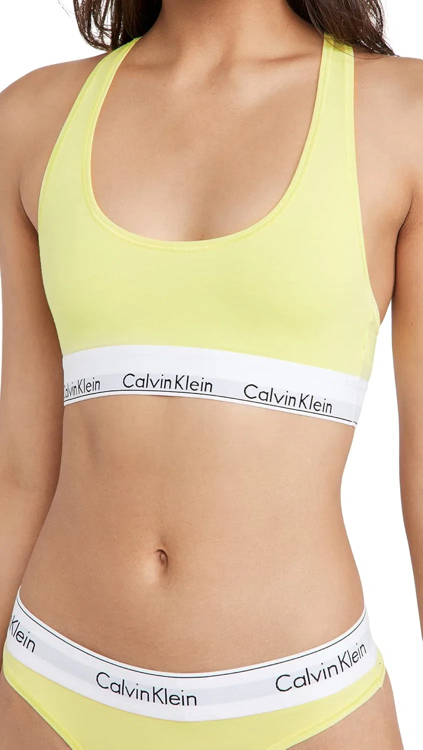 Бюстгальтер Calvin Klein Womens Modern Cotton Unlined Wireless Bralette, желтый