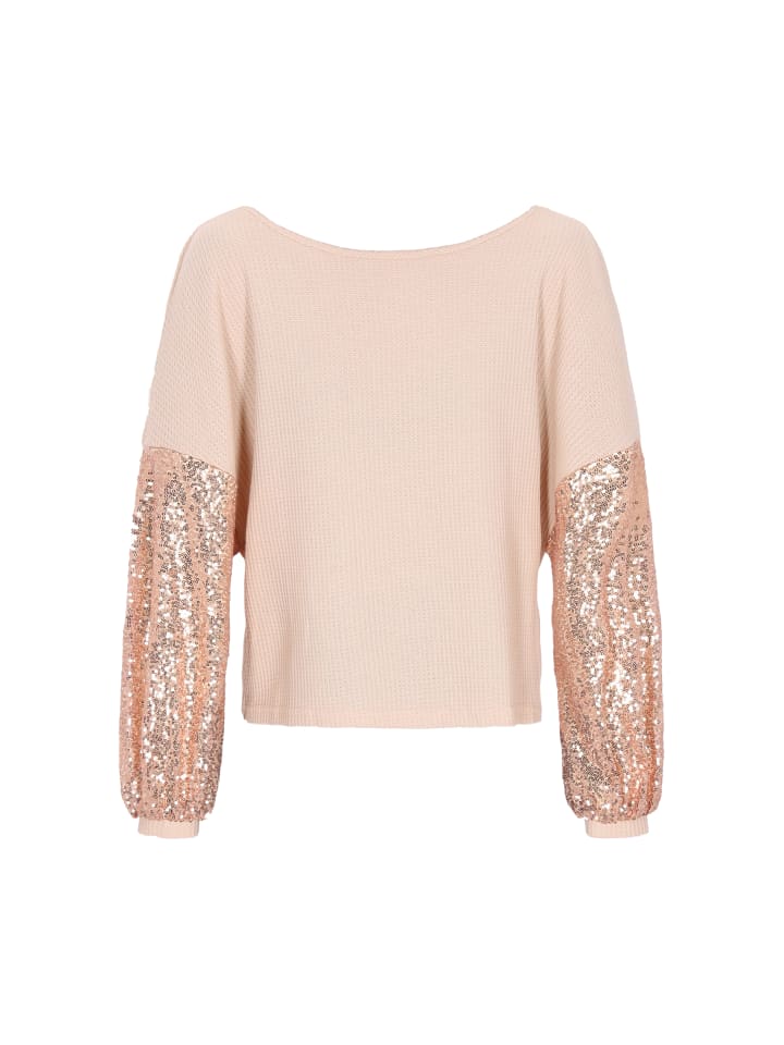 

Faina Женская футболка с длинными рукавами абрикосового цвета