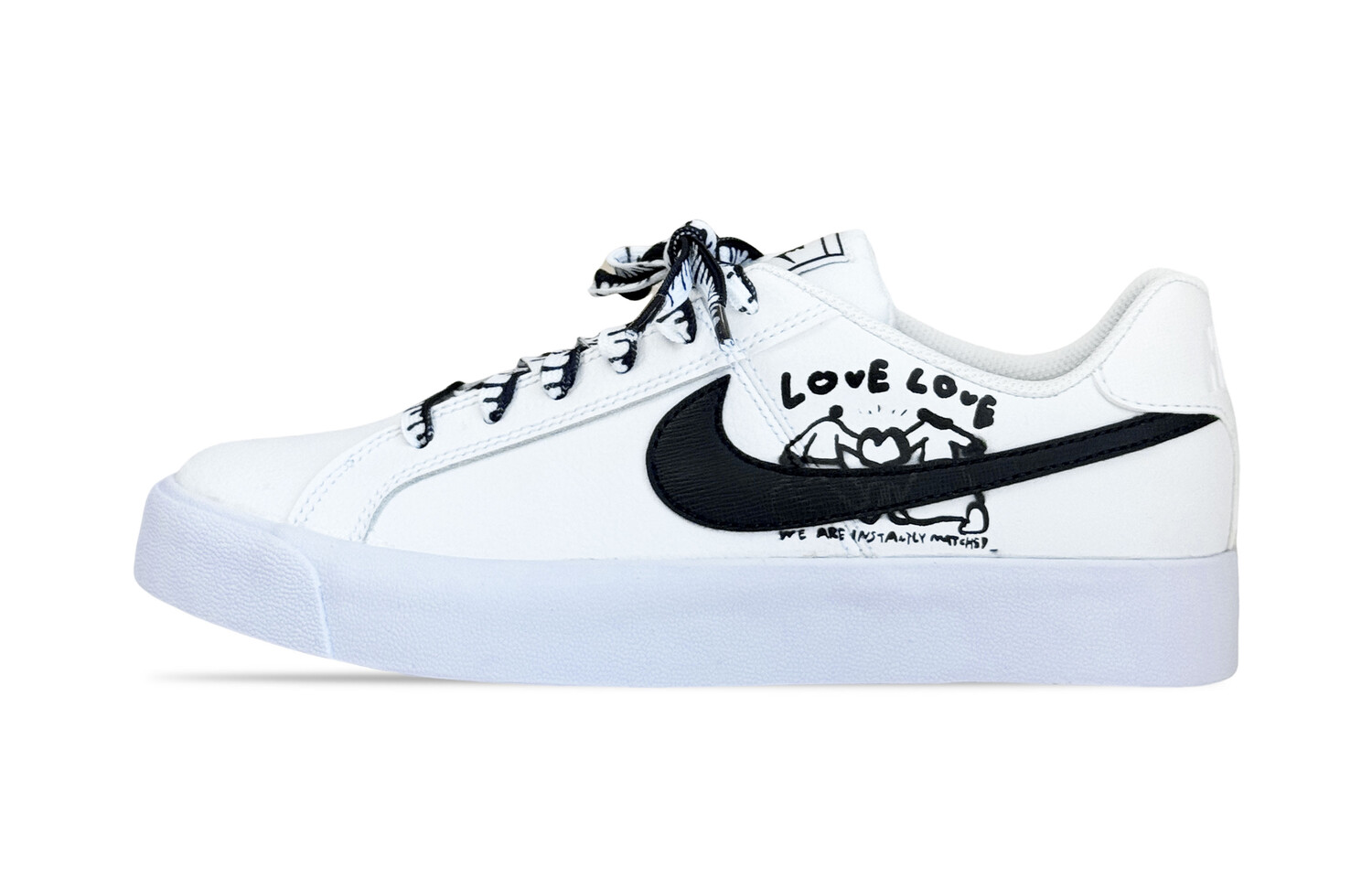 

Кроссовки Nike Court Royale Skateboarding Shoes Men Low-top White/black, белый
