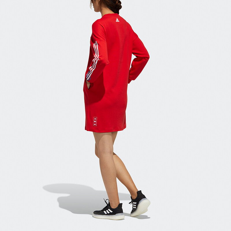 Женская толстовка CNY Collection, красная Adidas — фото 3