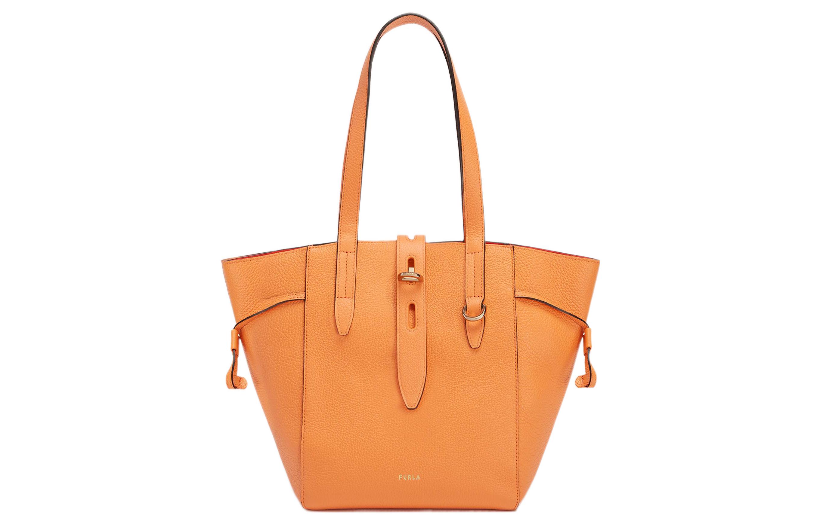 

Furla Текстурированная сумка-шопер из телячьей кожи среднего размера