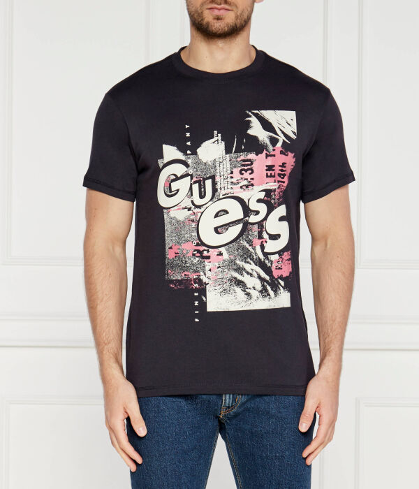 

Футболка Guess Jeans с абстрактным принтом, синий